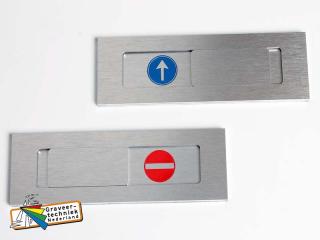 Houder als verkeersbord: vrij bezet, niet storen